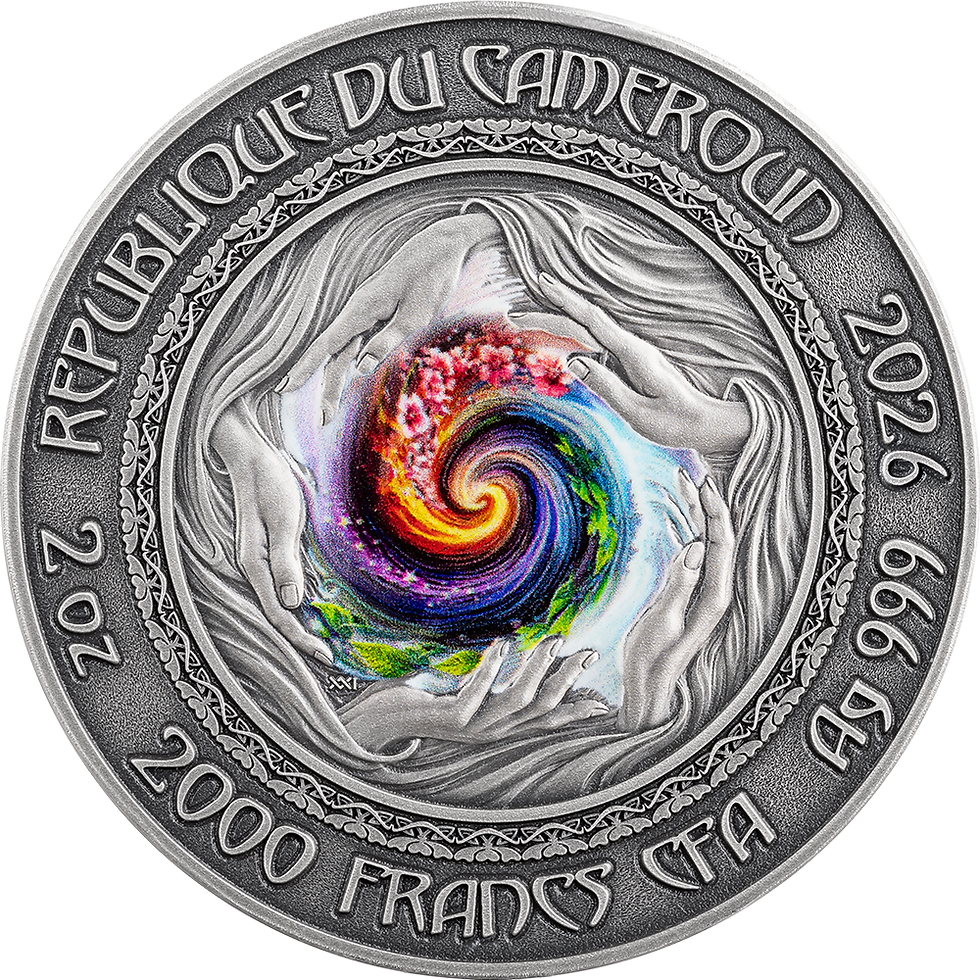 Thumbnail: Dryad - Nature Spirits - 2 oz Antique finish Silver Coin 2000F Cameroon 2026