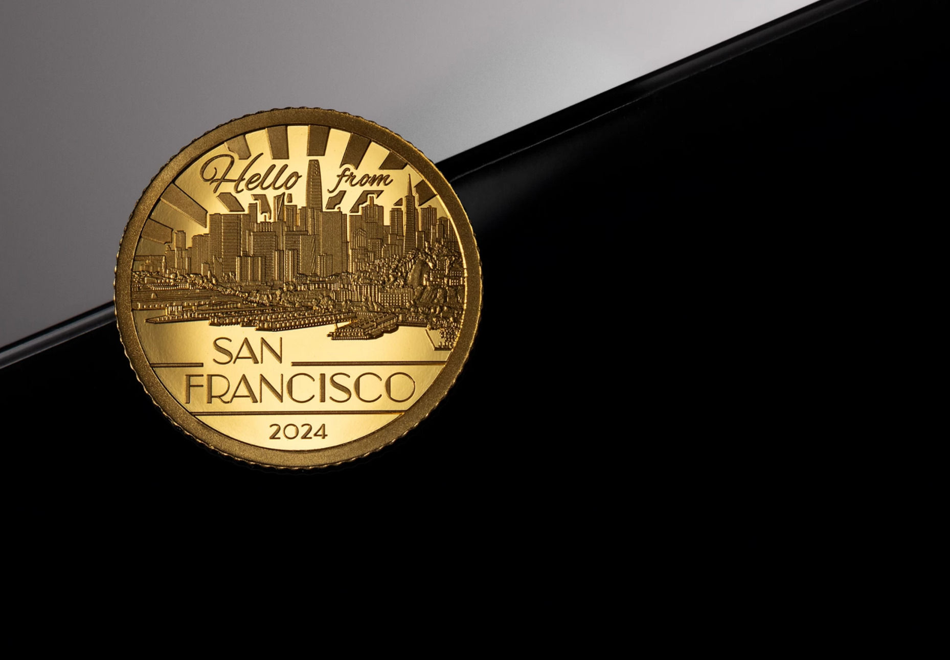 SAN FRANCISCO Big City Lights Gold Coin 5$ Cook Islands 2024
