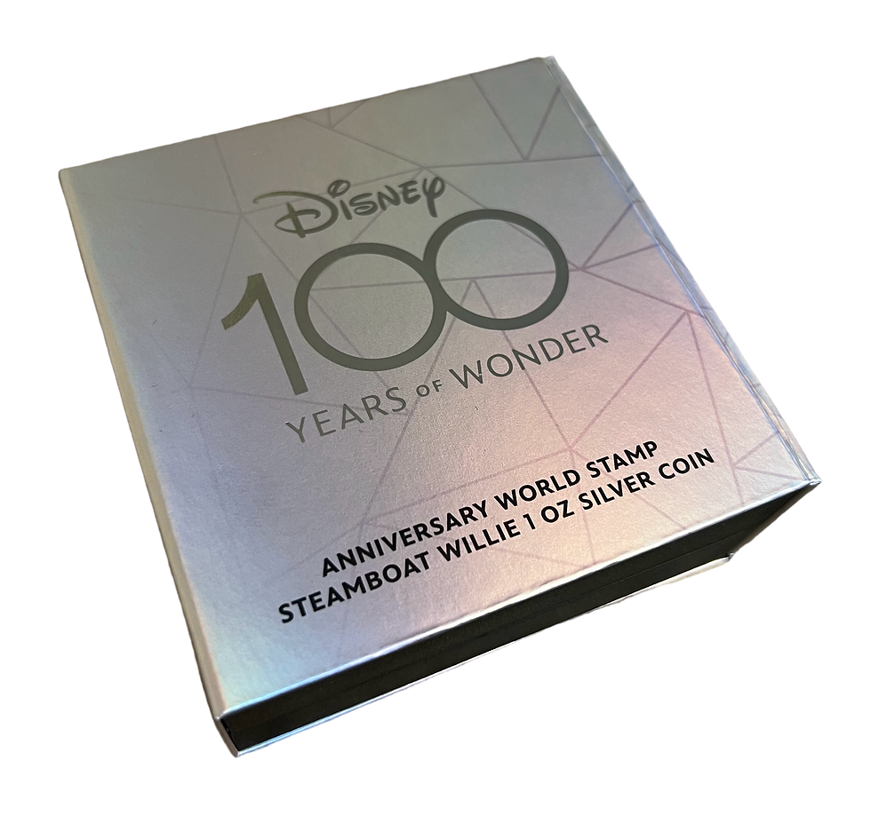 Miniature : 2023 Niue Disney 100th Steamboat Willie Stamp 1 oz Silver Coin