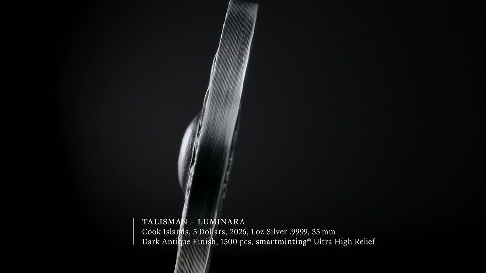 Miniature : Talisman: Luminara - 1oz 999.9 Dark Antiqued Silver Coin - 10$ Cook Islands 2026