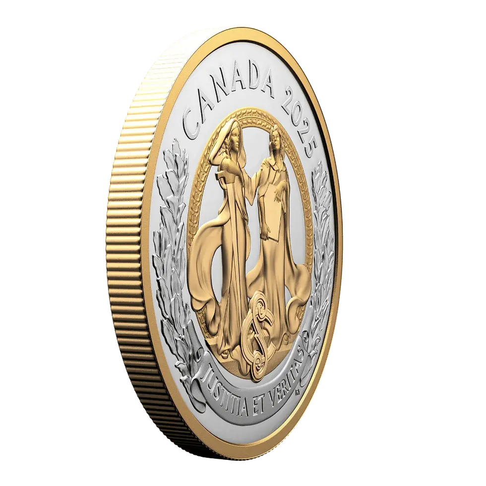 Miniatura: Allegories of Justice and Truth 1 Oz Fine Silver Coin 20$ Canada 2025