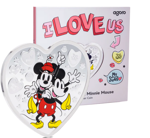 Disney I Love Us - Mickey Mouse and Minnie Mouse 1oz .999 Silver
