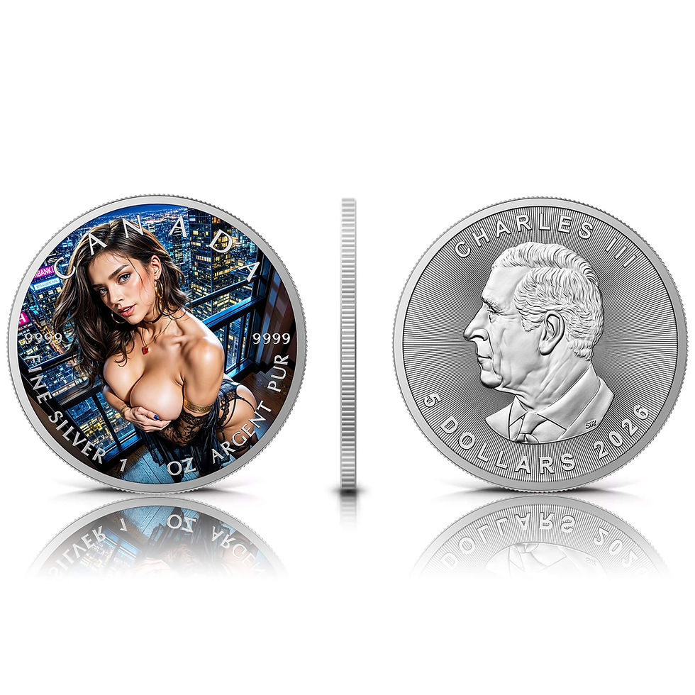 Thumbnail: Neon Seduction - 1 oz 999.9 Silver Coin - 5$ Canada 2026