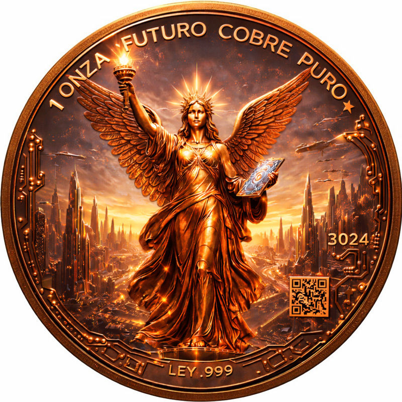 Miniatura: LIBERTAD 3024 Future Coin - 1 Oz .999 Copper Round Italy 2026