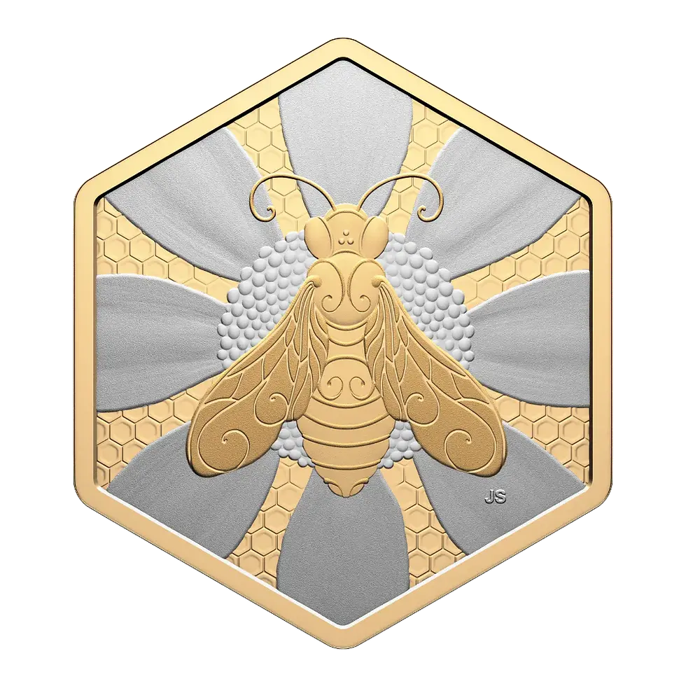 Miniaturbild: Nature’s Delight Honey Bee 1 Oz Fine Silver Coin 20$ Canada 2025