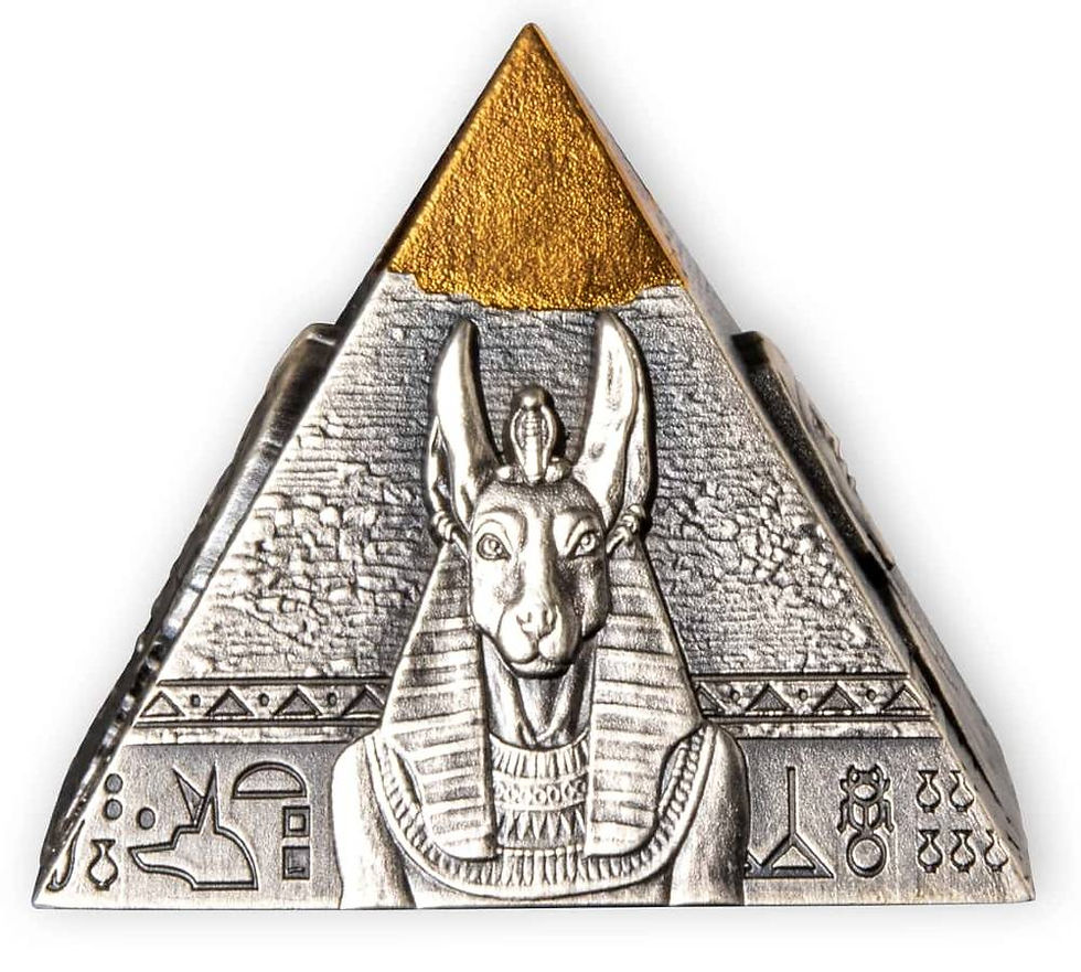 Miniaturbild: PYRAMID OF KHAFRE 5 Oz Silver Coin 250 Francs Djibouti 2021