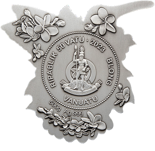Miniatura: Hummingbird Metallic Color with Crystal 1/2 Kilogram Silver Coin Vanuatu 2023