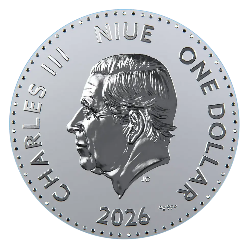 Miniatura: THE BLACK WATER HORSE - 1/2oz .999 Silver coin - 1$ Niue 2026