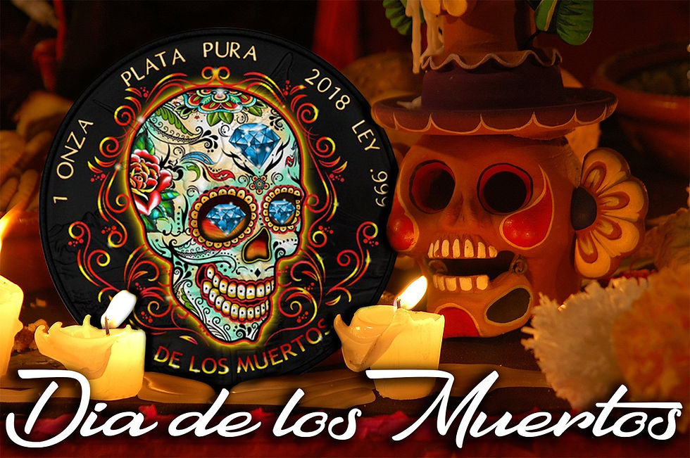 Miniaturbild: 1 Oz Silbermünze Mexiko 2018 DIA DE LOS MUERTOS Tag der Toten Libertad