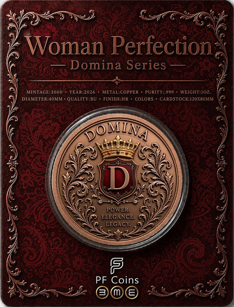 Miniatura: DOMINA: Woman Perfection 1 Oz .999 Copper Round 2026