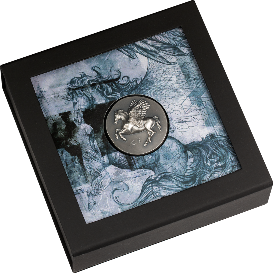 Miniatura: PEGASOS Numismatic Icons 1 Oz Silver Coin 5$ Cook Islands 2022