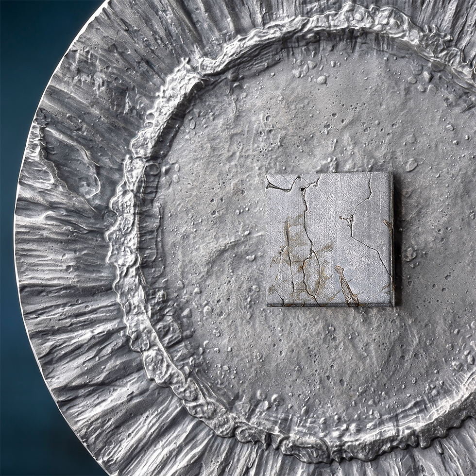 Miniatura: NANTAN Meteorite Geography 50g Silver Coin 2000 Francs CFA Cameroon 2022