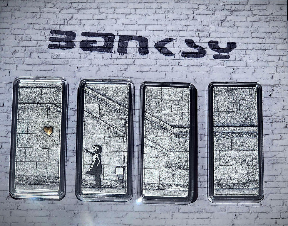 Miniatura: BANKSY FOR ALL: Girl with a Balloon 4 oz .999 Silver Coins 2023
