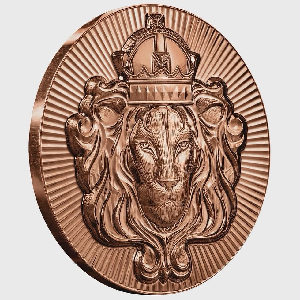 Miniature : SCOTTSDALE LION STACKER 1 oz .999 Copper Round
