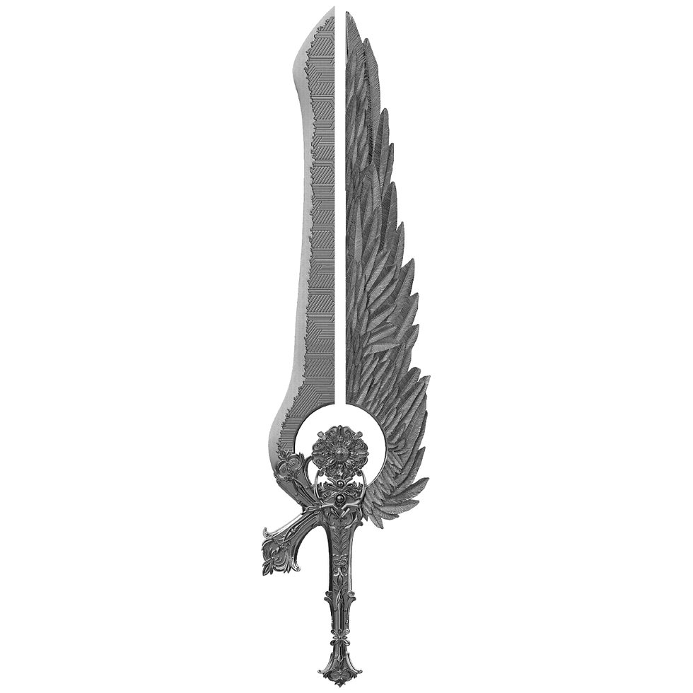 Thumbnail: 2025 South Korea Angel Sword of the St. Uriel 2.5 oz Silver High Relief Shaped