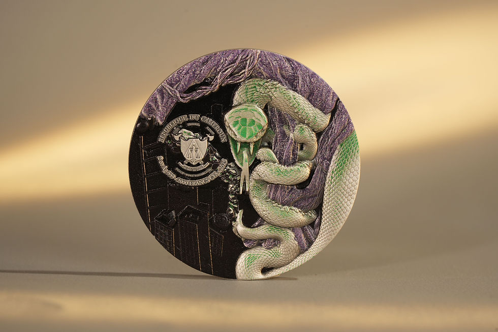 Miniature : Greedy: Sin City Series- 2oz .999 High Relief Silver Coin - 2000F Cameroon 2025