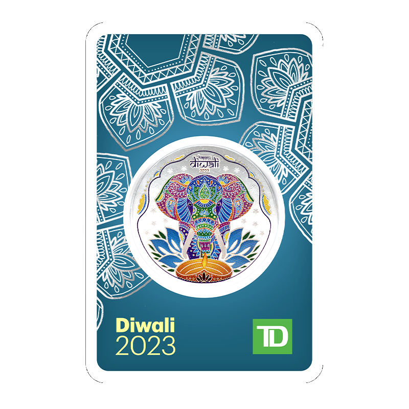 Miniaturbild: TD Diwali 1oz .9999 Silver Round 2023