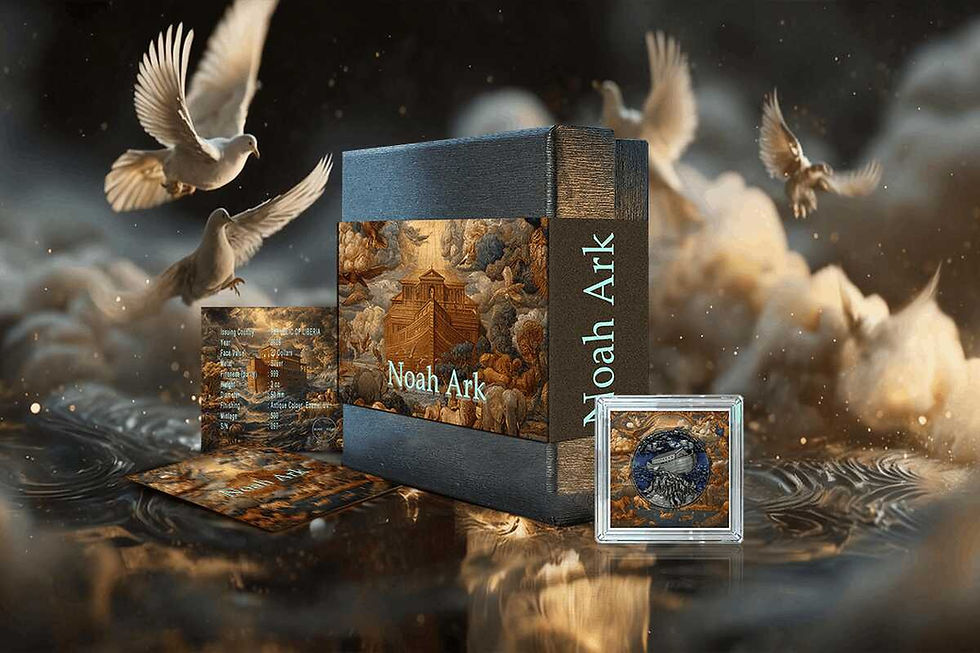 Miniatura: Noah's Ark Stacker - 2 oz .999 Silver Coin Blind Box - 20$ Liberia 2026