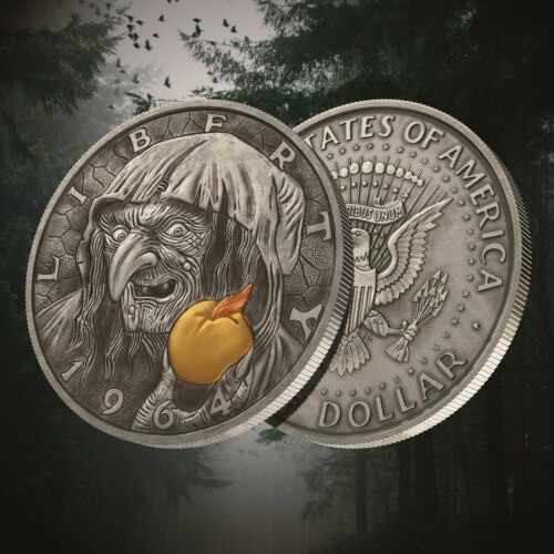 THE WITCH Roman Booteen 2 oz Silver 3D High Relief Coin Kennedy