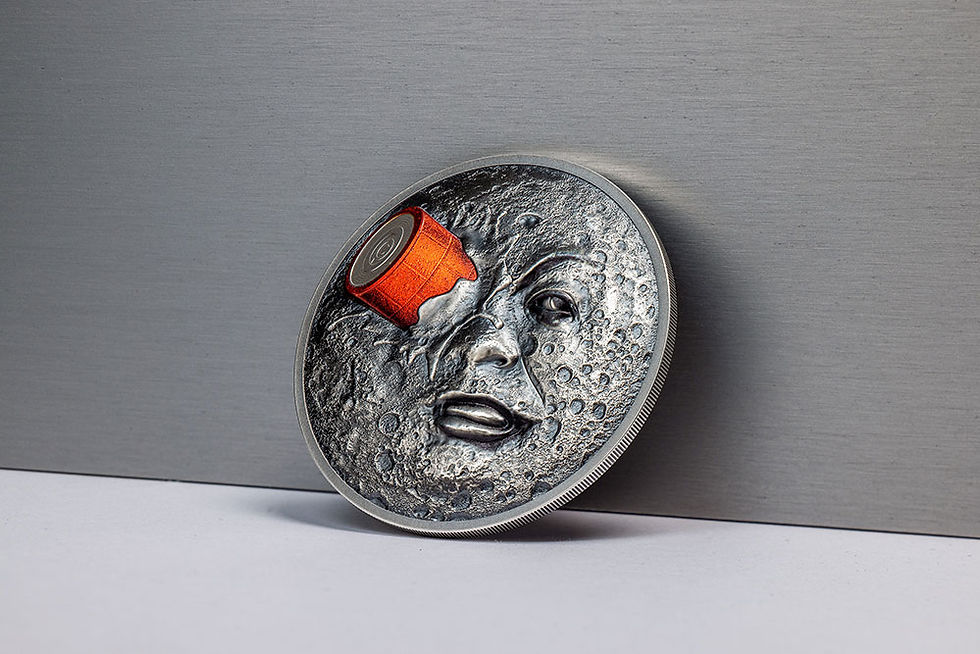 Miniatura: TRIP TO THE MOON 120th Anniversary 2 Oz Silver Coin 10$ Palau 2022