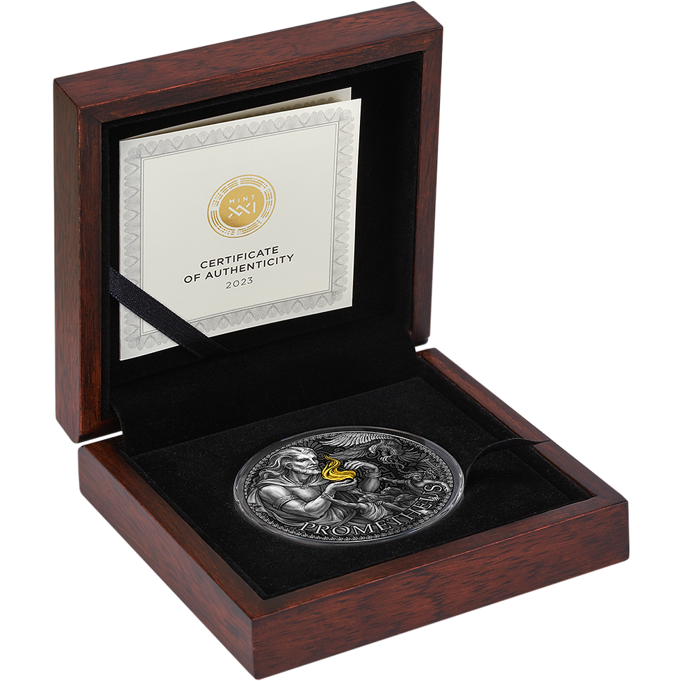 Miniatura: PROMETHEUS Great Greek Mythology 3 Oz Silver Coin 3000 Franc Cameroon 2022