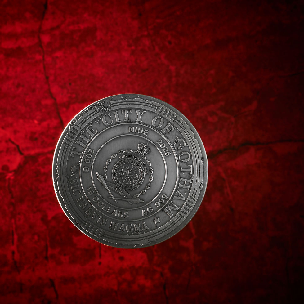 Miniature : The Batman, Gotham - 200g .999 High Relief Silver Coin - 15$ Niue 2026