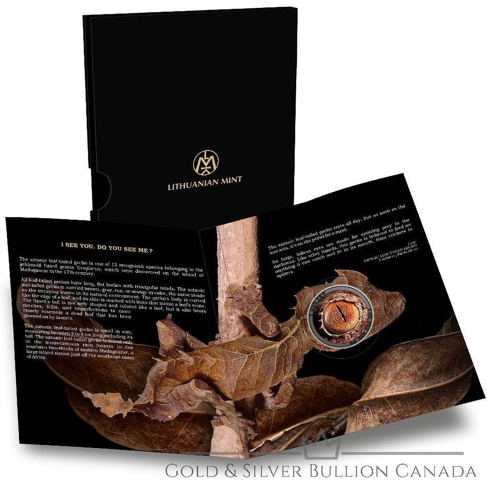 Miniatura: ¿ME VES? GECKO - 2021 $ 1 40mm Moneda de Plata Pura - Niue - Casa de la Moneda de Lituania