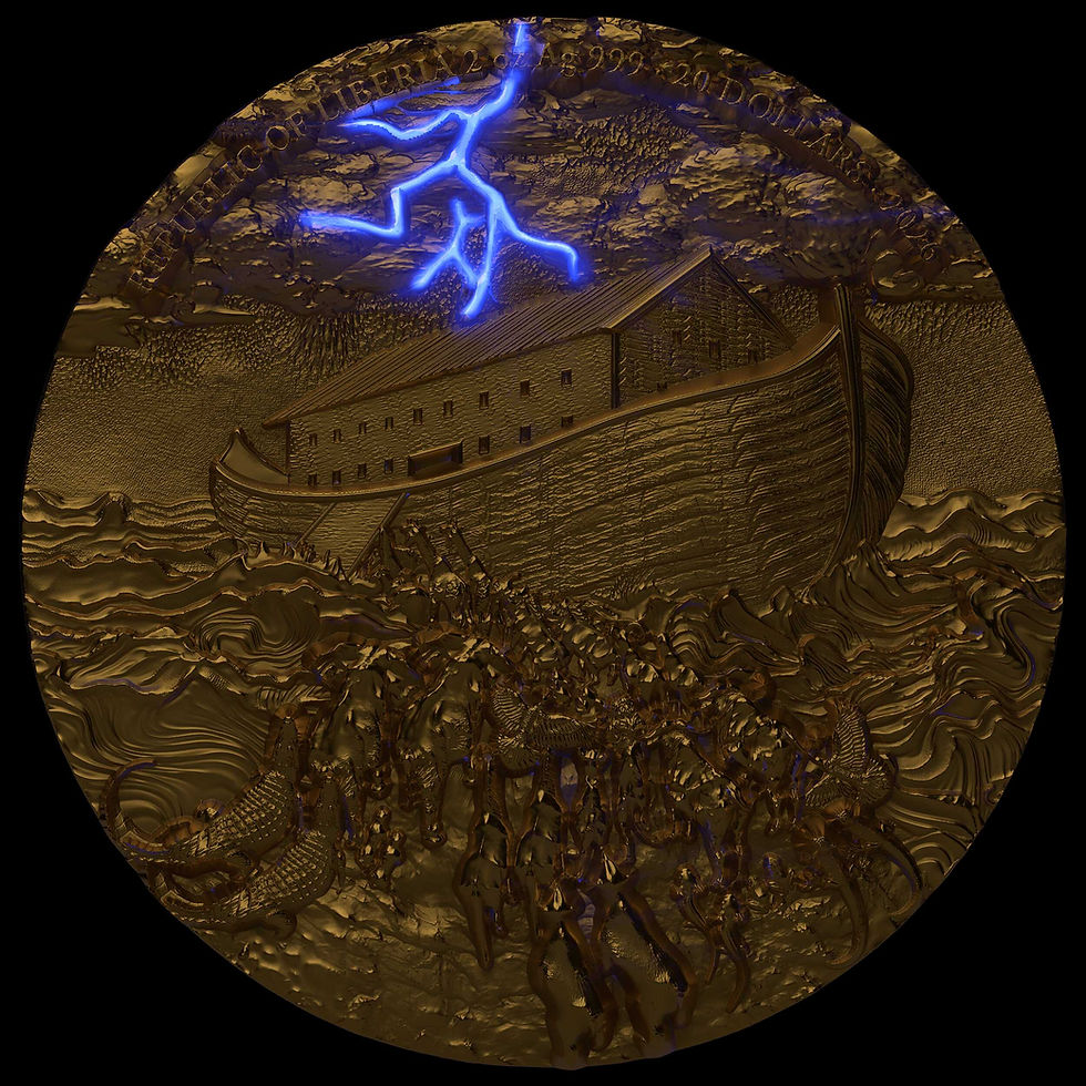 Miniatura: Noah's Ark Stacker - 2 oz .999 Silver Coin Blind Box - 20$ Liberia 2026