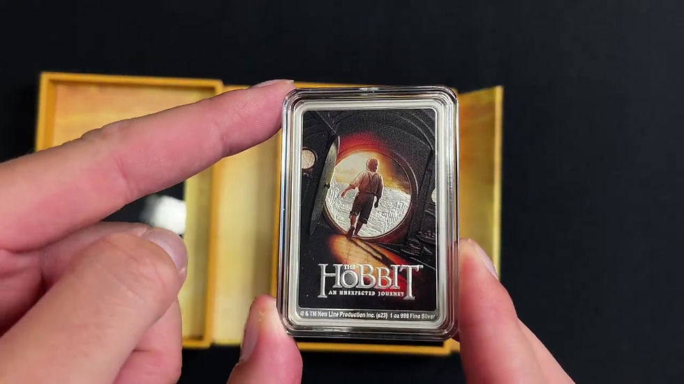 Miniatura: THE HOBBIT - An Unexpected Journey Plakat Moneta 1 Uncja Srebrna Moneta Nz Mennica 2023