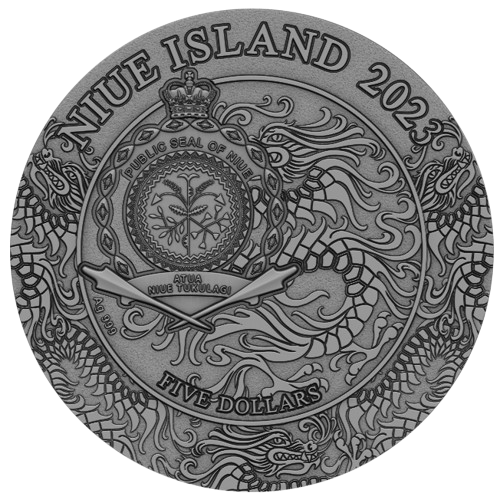 Miniaturbild: ZHANG FEI Three Kingdoms Romance 2 Oz Silver Coin 5$ Niue 2023