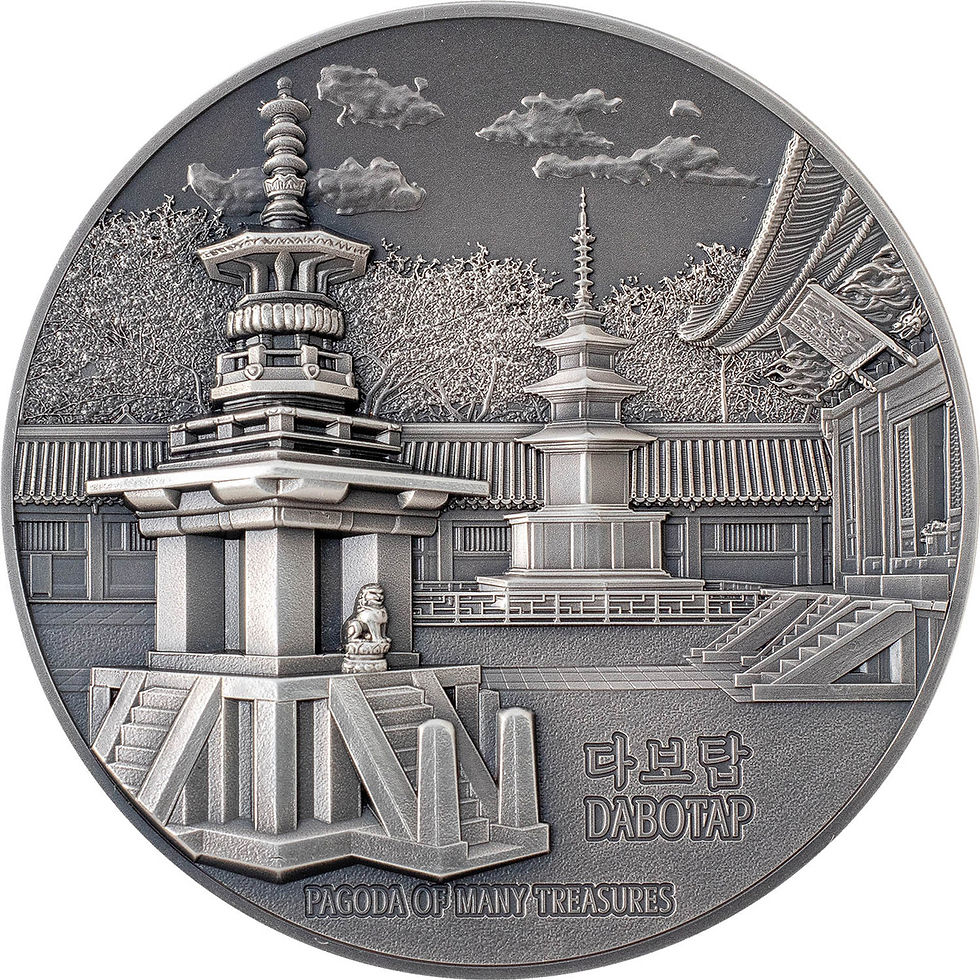 Miniatura: DABOTAP Pagoda Of Many Treasures 3 Oz Silver Coin 20$ Palau 2021
