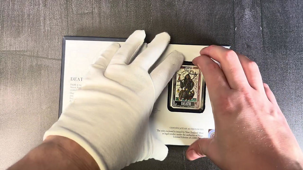 Thumbnail: Tarot Cards XIII - Death 1 oz Silver Coin $2 Niue 2023