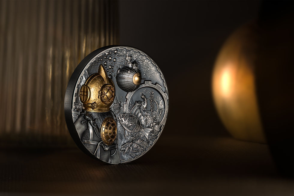 Miniatura: NAUTILUS Steampunk 1Kg Kilo Silver Coin 100$ Cook Islands 2024