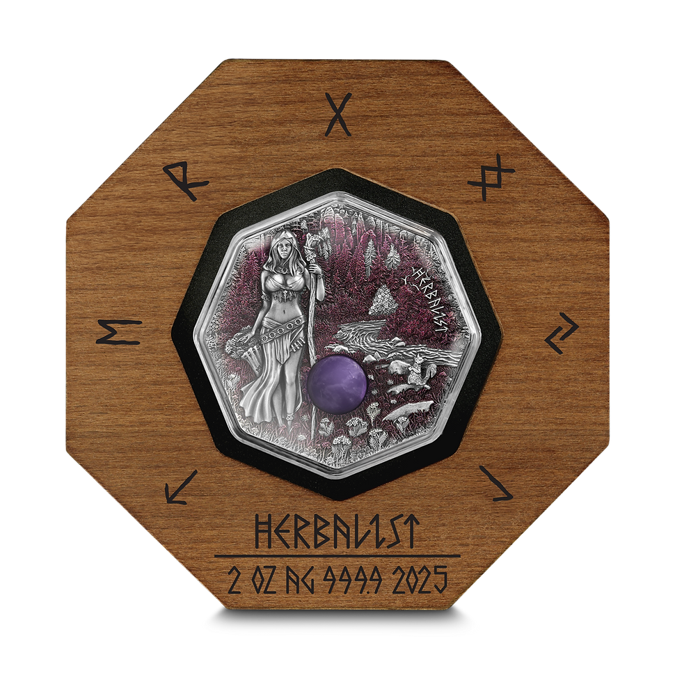 Miniatura: Witchcraft Herbalist 2 Oz Silver Ultra High Relief Coin 10 Marks Germania 2025