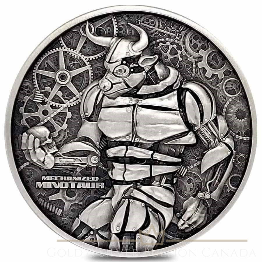 2022 Mechanized Minotaur Chad 2 oz .999 Silver Coin Steampunk