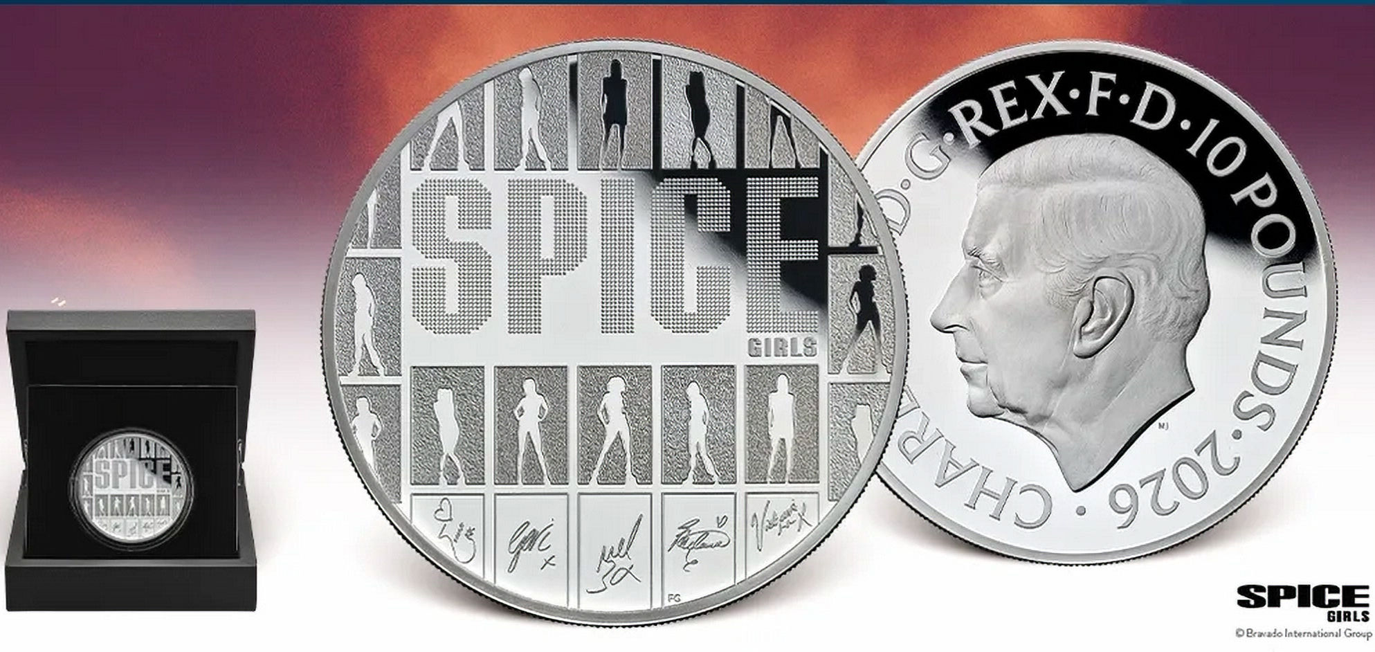 Spice Girls - Legends Of Music 5 Oz .999 Silver Coin 10 Pounds United Kingdom