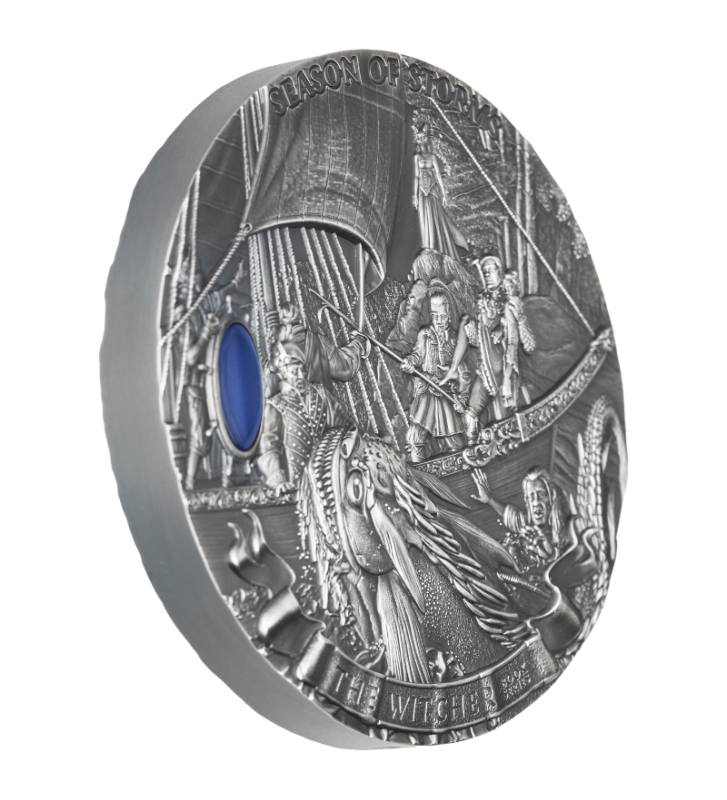 Miniatura: Season of Storms - The Witcher Book Series, 1kg Kilo High Relief Silver 2025
