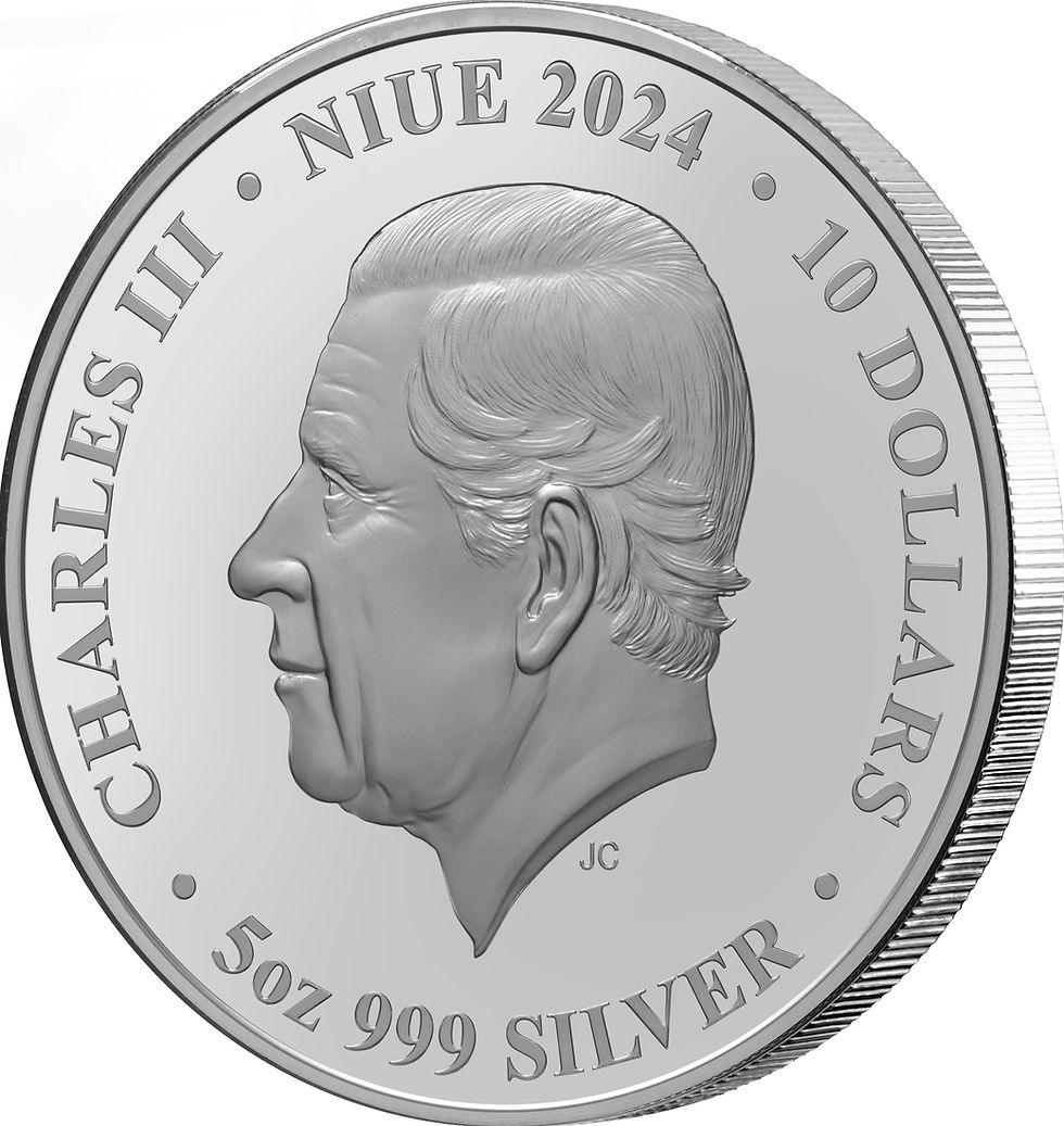 Miniatura: ZODIAC 5 Oz Silver Coin 10$ Niue 2024