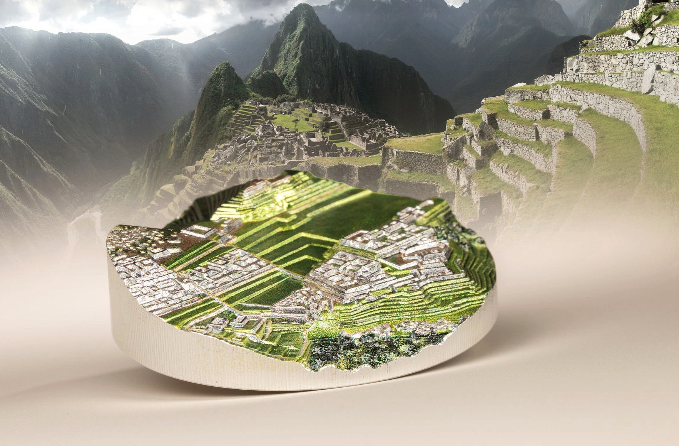 Machu Picchu: Bucket List - 5 Oz 999.9 Silver Coin - 25$ Cook Islands 2025