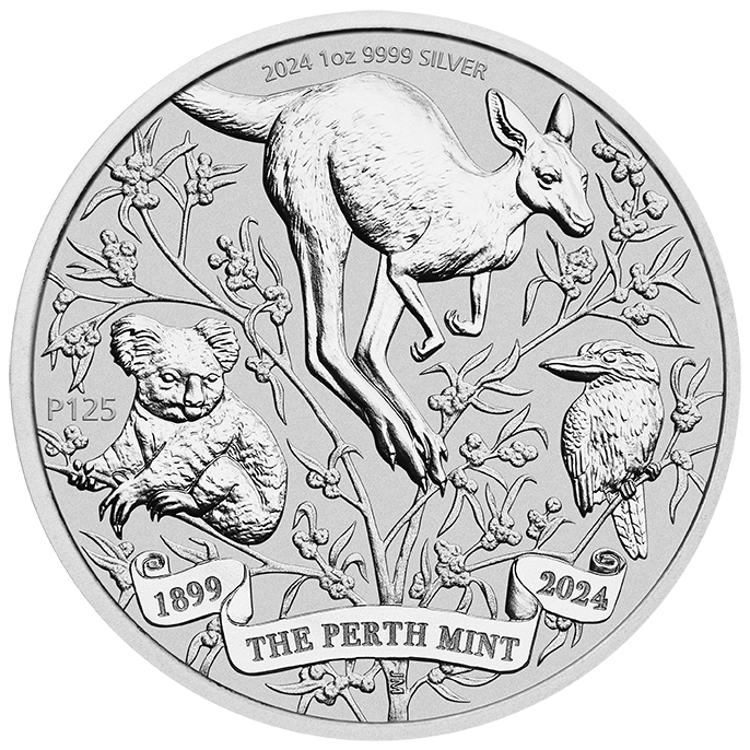 Miniature : The Perth Mint's 125th Anniversary 2024 - 4 x 1oz Silver Typeset Collection