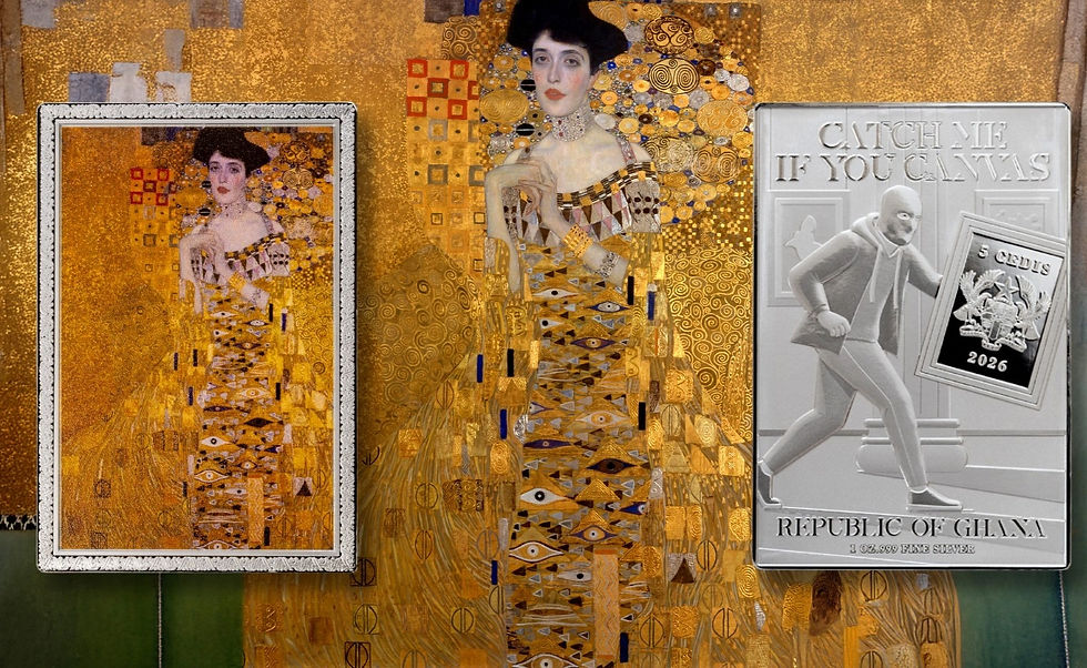 Portrait of Adele Bloch-Bauer by Gustav Klimt - 1oz .999 Silver - Ghana 2026
