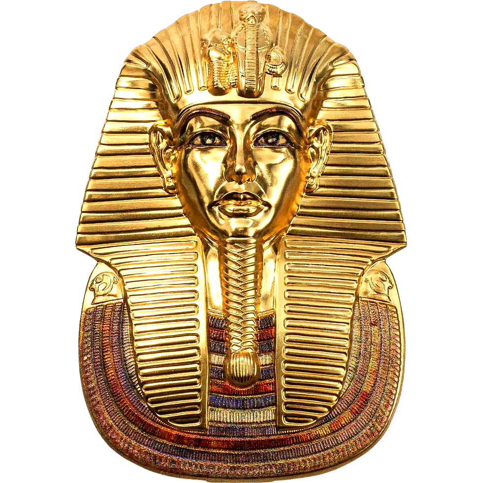 Miniatura: TUTANKHAMUNS MASK Egyptian Art 3D 3 Oz Silver Coin 20$ Palau 2022