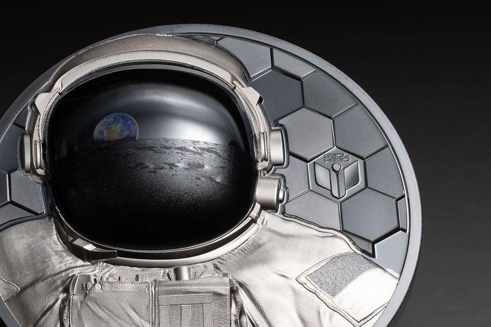 Miniatura: ASTRONAUT Real Heroes 3 Oz Silver Coin 20$ Cook Islands 2024