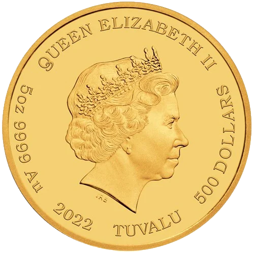 Miniatura: 60 Years of Bond 5oz Gold Proof Pavé-Set Diamond Coin Tuvalu 2022