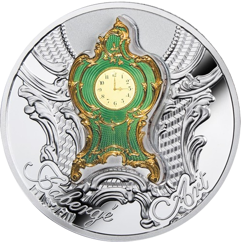 Miniaturbild: IMPERIAL DESK CLOCK Art of Faberge 1 oz Silver Coin $1 Niue 2018