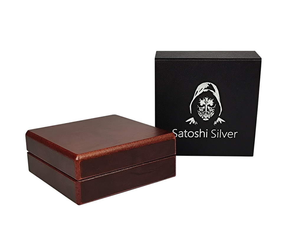 Miniatura: Project Shrimp: Rose Gold Line Edition Silver Coin Satoshi 2026 in Wooden Case