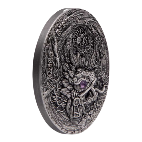 Miniatura: AZTEC DRAGON QUETZALCOATL 2oz Silver Coin $2 Niue 2020