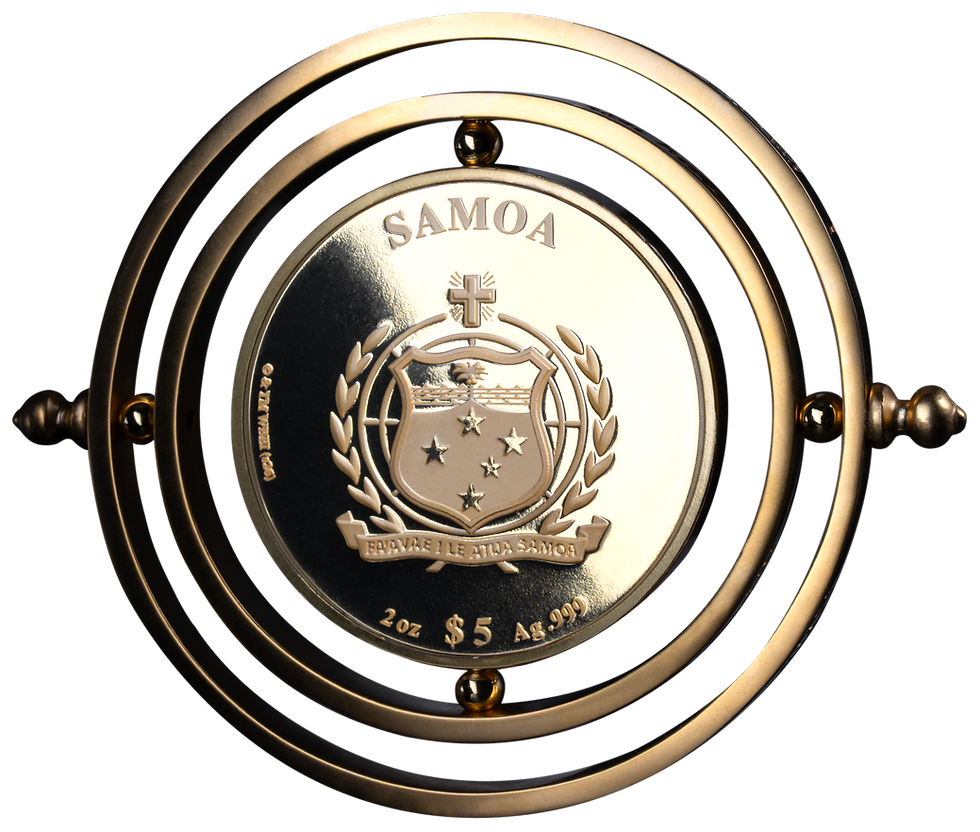 Thumbnail: Harry Potter: Time Turner - 2oz .999 Gold Plated Silver Coin - 5$ Samoa 2026