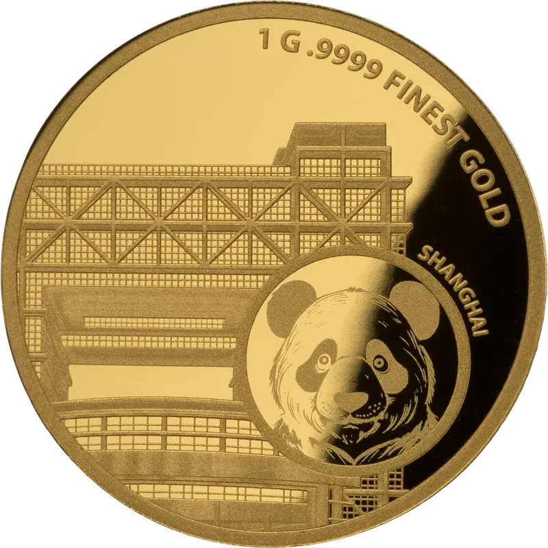 Miniatura: Global Stock Exchange – Asia Edition - 5 x 1g 999.9 Gold 2000 Francs Guinea 2025