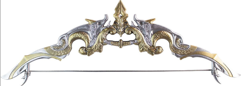 Miniatura: 2025 South Korea Divine Weapons Crescent Bow 2 oz Silver Antiqued Shaped Coin